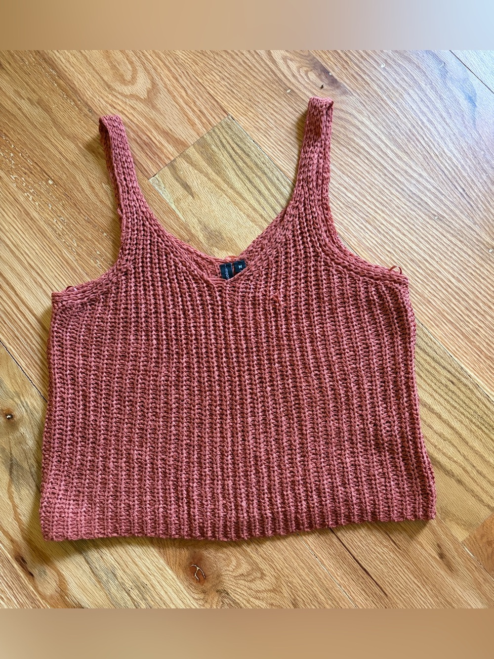 Women's Knit Tank Top - Rust Pink